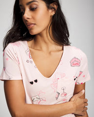 BE MINE PRETTY PINK - Short Sleeve Sleepshirt