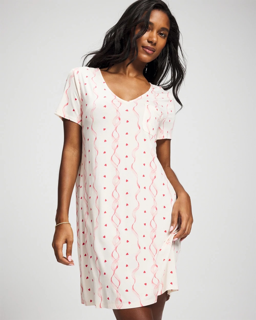 COQUETTE VALENTINE CHAMP - Short Sleeve Sleepshirt