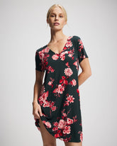 COTTAGE FLORAL GREEN - Short Sleeve Sleepshirt
