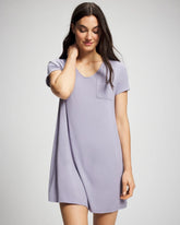 LAVENDER CLOUD - Short Sleeve Sleepshirt