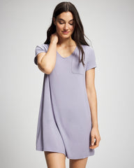 LAVENDER CLOUD - Short Sleeve Sleepshirt