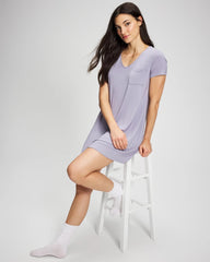 LAVENDER CLOUD - Short Sleeve Sleepshirt