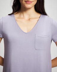 LAVENDER CLOUD - Short Sleeve Sleepshirt