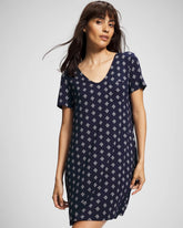 BELLE FOULARD NAVY - Short Sleeve Sleepshirt