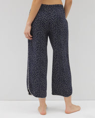 DOT OBSESSED NAVY - Piped Crop Pajama Pants