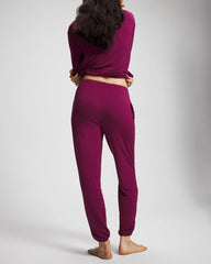 POMEGRANATE WINE - Banded Ankle Pajama Pant