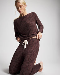 HOT SPOT MOCHA - Banded Ankle Pajama Pant