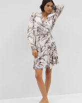 PALM PERFECT CHAMPAGNE - Long-Sleeve Short Robe