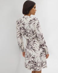 PALM PERFECT CHAMPAGNE - Long-Sleeve Short Robe