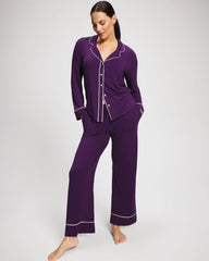 BLACKBERRY - Solid Piped Pajama Pant