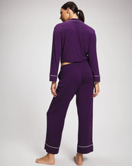 BLACKBERRY - Solid Piped Pajama Pant