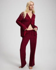 FELINE PAINT THE TOWN RED - Printed Pajama Pant