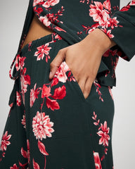 COTTAGE FLORAL GREEN - Printed Pajama Pant