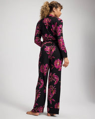 GILDED BLOOMS MAGENTA - Printed Pajama Pant