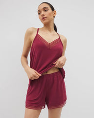 GARNET - Geo Lace Pajama Short