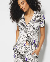FLY BY NIGHT CHMPGNE DRMS - Short Sleeve Notch Collar Pajama Top