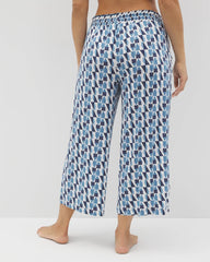 PRISM GEO MID NAVY - Cropped Pajama Pants