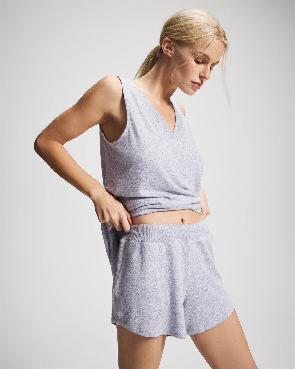 BLUE OPAL/VELVET MORNING - CozyLuxe Pajama Short