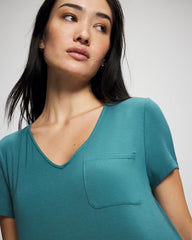 CERULEAN TEAL - Short-Sleeve Sleepshirt