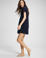 NIGHTFALL NAVY - Short-Sleeve Sleepshirt