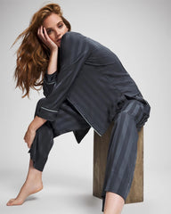 PETROL - Shadow Stripe Pajama Pant
