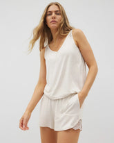 IVORY SLUB - Slub Pajama Short