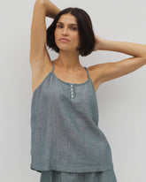 DARK SEA CROSSDYE - Cotton Gauze Pajama Cami