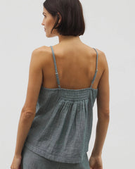 DARK SEA CROSSDYE - Cotton Gauze Pajama Cami