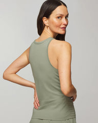 RESTORATION GREEN - Shirred Side Pajama Tank
