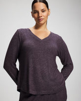 GRAY INK/PEARLED IVORY - Long Sleeve Pajama Tee