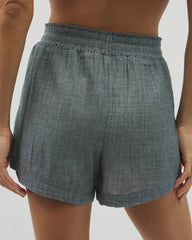 DARK SEA CROSSDYE - Cotton Gauze Pajama Shorts
