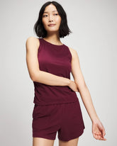 VELVET PLUM - Ruched Pajama Tank
