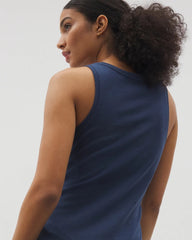 INK BLUE - Ruched Pajama Tank