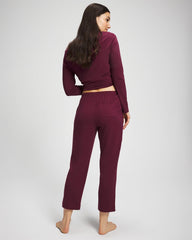 VELVET PLUM - Crop Pajama Pants