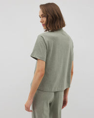 HEATHER HIGHLANDS - Button-Front Pajama Tee