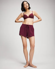 VELVET PLUM - Pajama Shorts