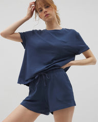 INK BLUE - Pajama Shorts