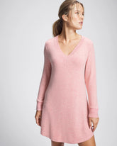 CAMEO PINK/DUSTY ROSE - Long Sleeve Sleepshirt
