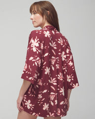 BUDDING ROMANCE VERMILL - Pajama Cardi