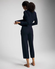 NIGHTFALL NAVY - Cropped Pajama Pants