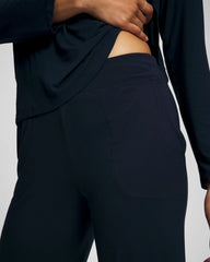 NIGHTFALL NAVY - Cropped Pajama Pants