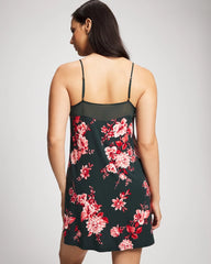 COTTAGE FLORAL GREEN - Mesh Trim Chemise