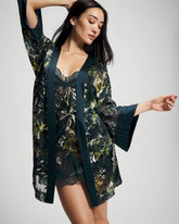 FERN FANTASY DARK HARBOUR - Soma’s Sexiest Silk Burnout Robe