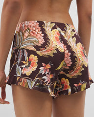 PARROT-DISO PLUME G PLUM - Ruffle Pajama Shorts