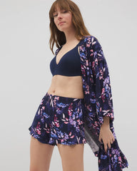 BLOOM BRIGHTLY NAVY - Ruffle Pajama Shorts