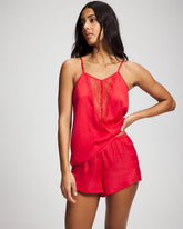 HEARTS DESIRE - Lace Trim Pajama Short