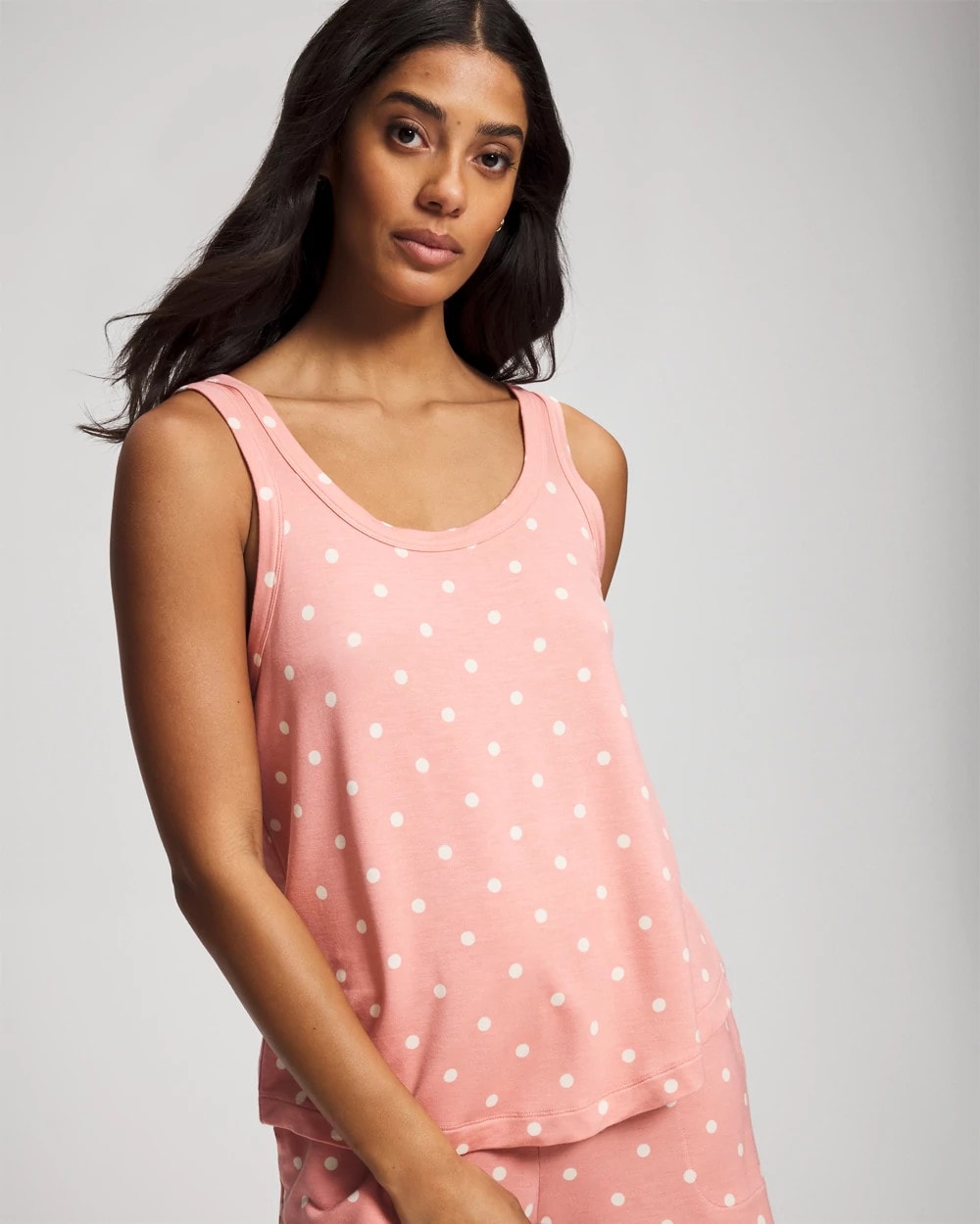 DREAMY DOT MID BLUSH PINK - Pajama Tank