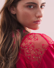 PERFECT PINK - Silk Short Robe
