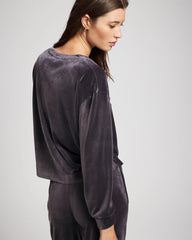 GRAY INK - Velour Crewneck Sweatshirt