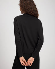 BLACK - Ultrasoft Fleece Relaxed Funnel Neck Sweatshirt